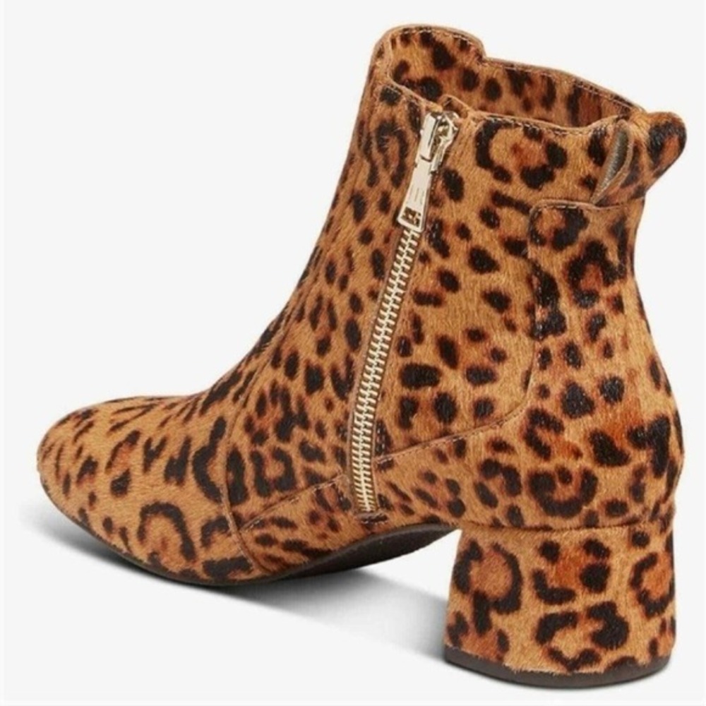 Jack Rogers Berkley animal leopard print calf hair Bootie boots size 8.5 new!!! - Picture 13 of 14